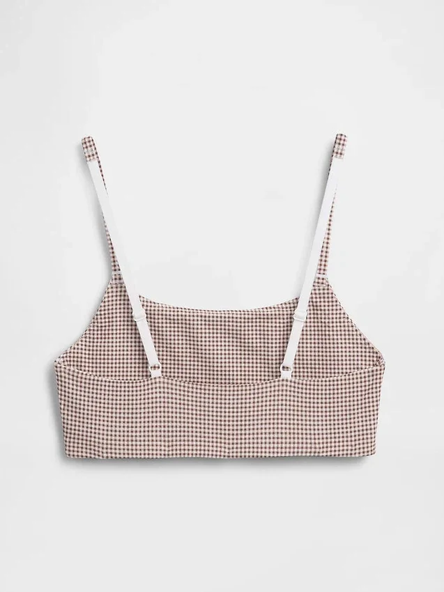 Sujetador tipo bralette de algodón orgánico elástico