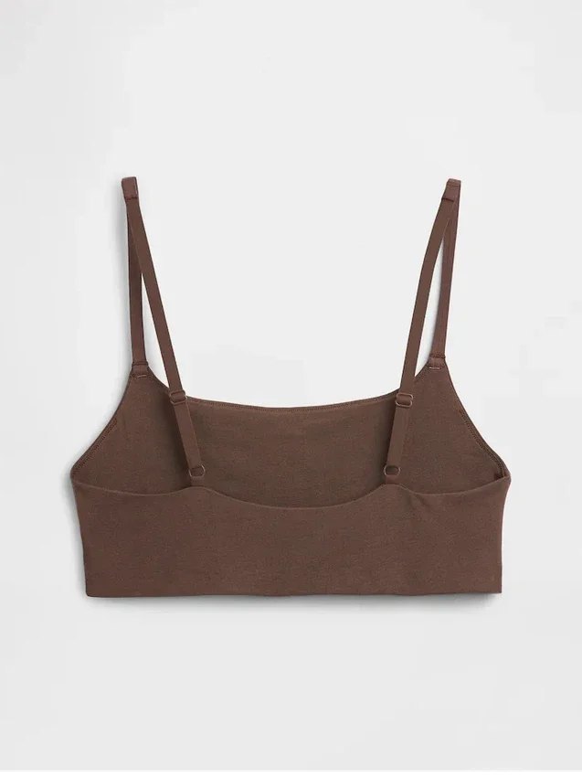 Sujetador tipo bralette de algodón orgánico elástico