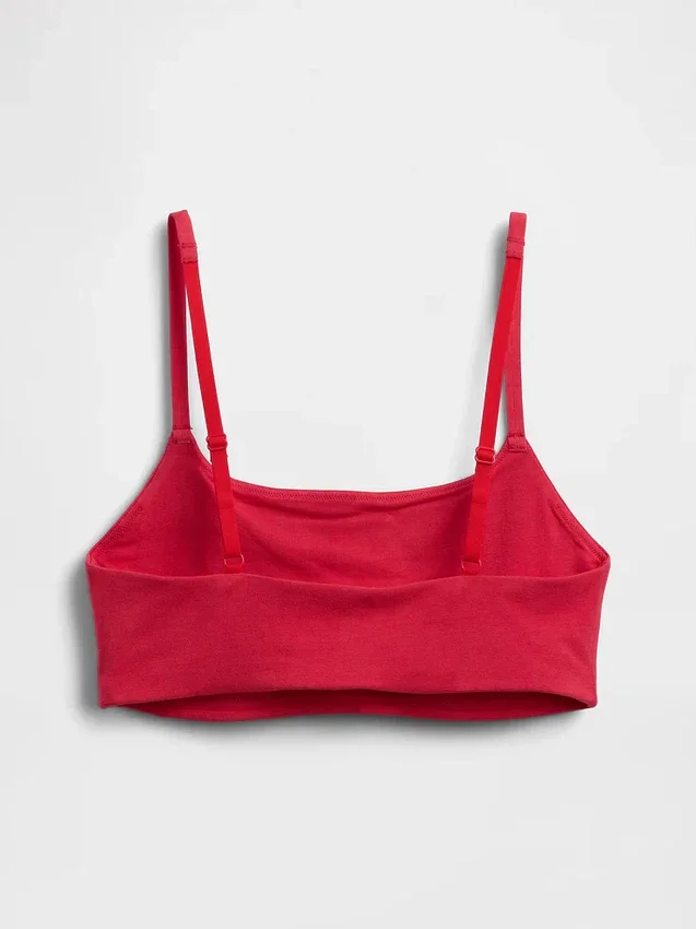 Sujetador tipo bralette de algodón orgánico elástico