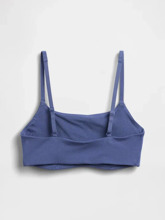 Sujetador tipo bralette de algodón orgánico elástico