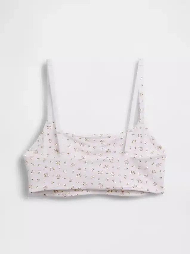 Sujetador tipo bralette de algodón orgánico elástico