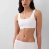 Sujetador tipo bralette de algodón orgánico elástico con el Gap Logo