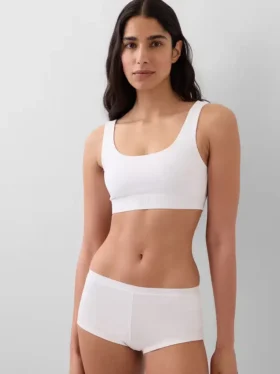Sujetador tipo bralette de algodón orgánico elástico con el Gap Logo