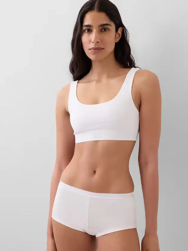 Sujetador tipo bralette de algodón orgánico elástico con el Gap Logo