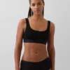Sujetador tipo bralette de algodón orgánico elástico con el Gap Logo