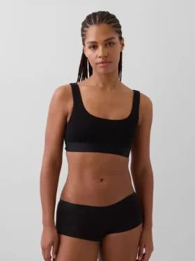 Sujetador tipo bralette de algodón orgánico elástico con el Gap Logo