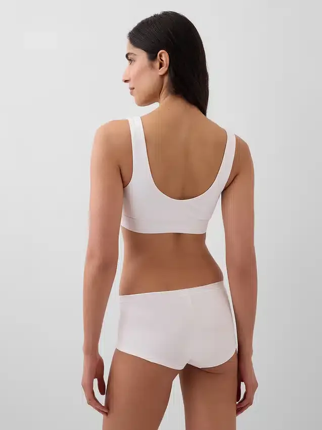 Sujetador tipo bralette de algodón orgánico elástico con el Gap Logo