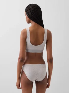 Sujetador tipo bralette de algodón orgánico elástico con el Gap Logo