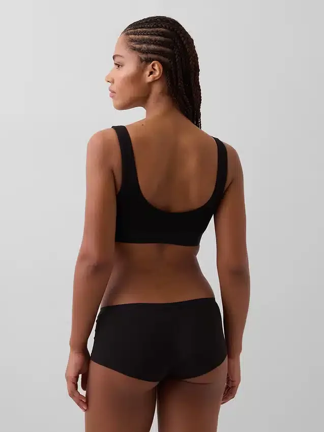 Sujetador tipo bralette de algodón orgánico elástico con el Gap Logo
