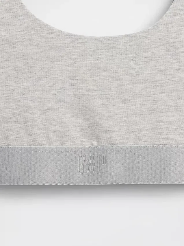 Sujetador tipo bralette de algodón orgánico elástico con el Gap Logo