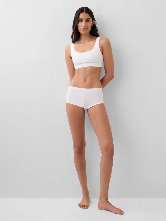 Sujetador tipo bralette de algodón orgánico elástico con el Gap Logo