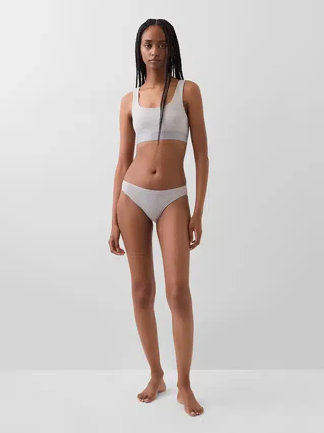 Sujetador tipo bralette de algodón orgánico elástico con el Gap Logo