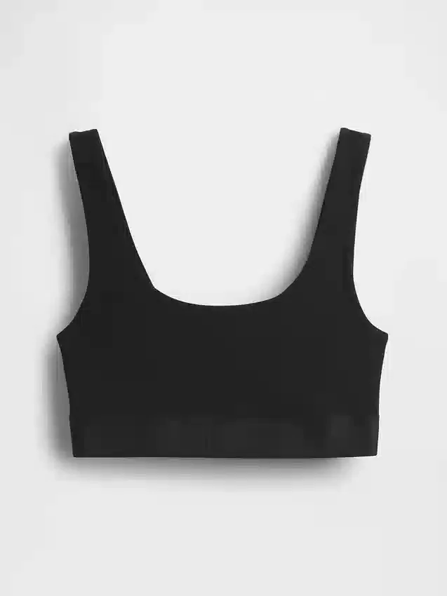 Sujetador tipo bralette de algodón orgánico elástico con el Gap Logo