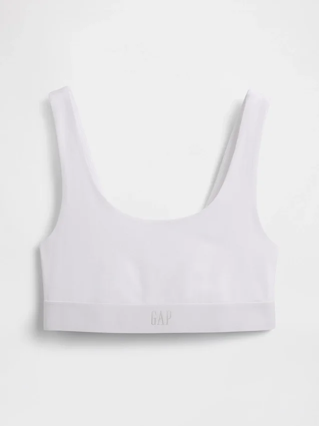 Sujetador tipo bralette de algodón orgánico elástico con el Gap Logo