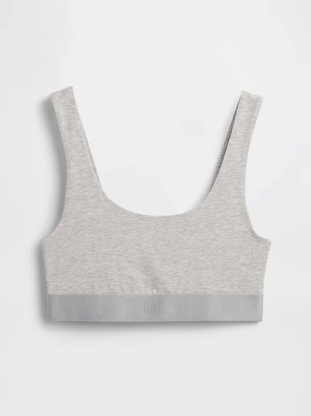 Sujetador tipo bralette de algodón orgánico elástico con el Gap Logo