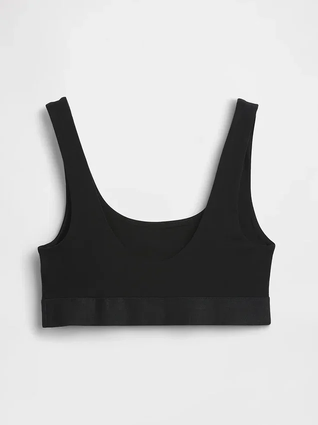 Sujetador tipo bralette de algodón orgánico elástico con el Gap Logo