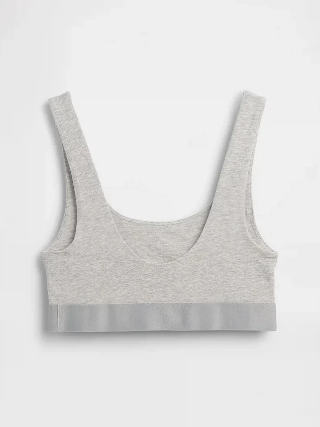 Sujetador tipo bralette de algodón orgánico elástico con el Gap Logo