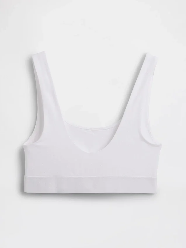 Sujetador tipo bralette de algodón orgánico elástico con el Gap Logo