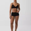 Sujetador triangular sin costuras de punto elástico acanalado