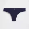 Tanga con logotipo de algodón orgánico elástico