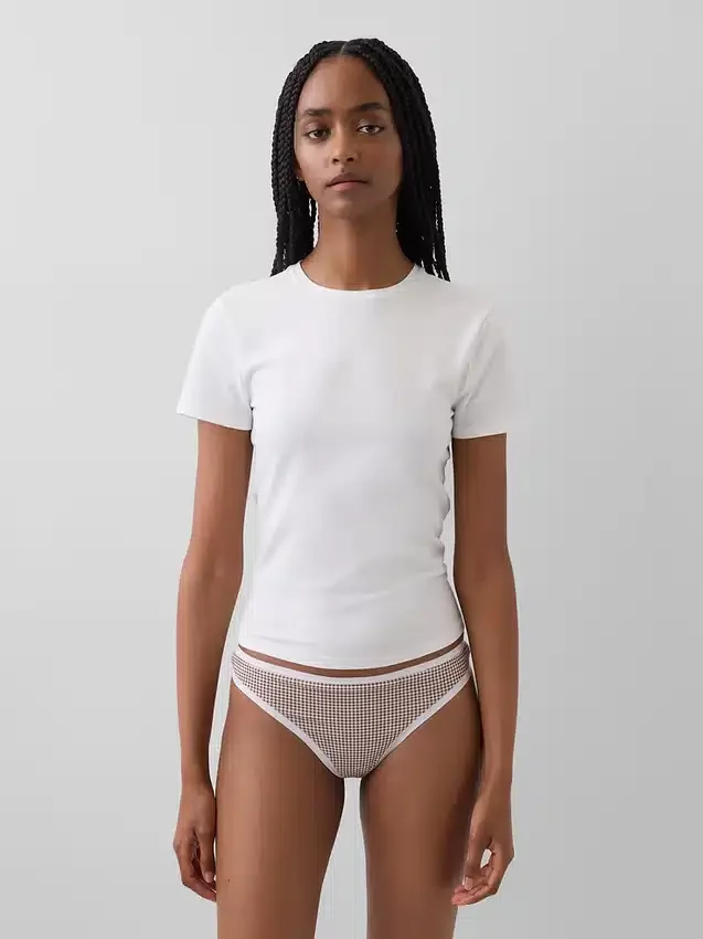 Tanga de algodón elástico orgánico