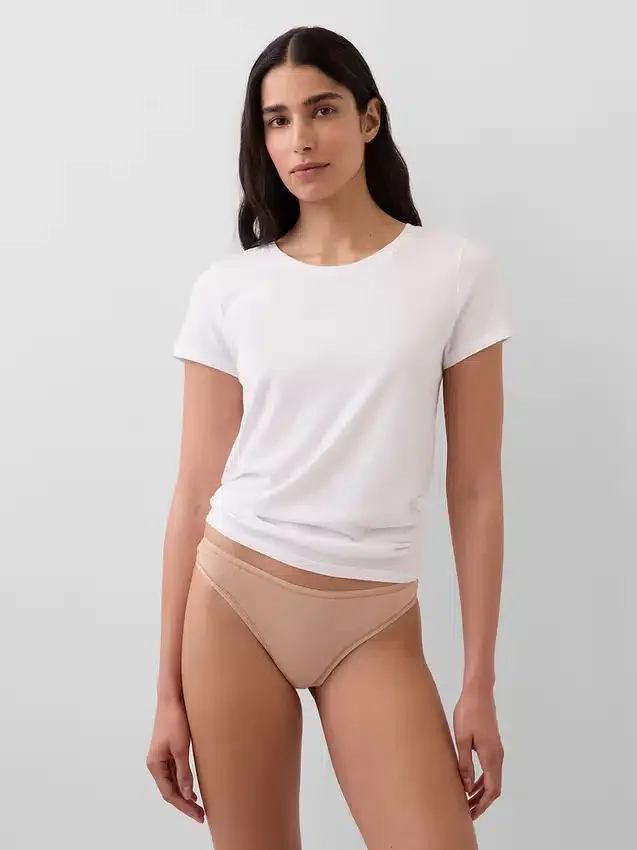 Tanga de algodón elástico orgánico