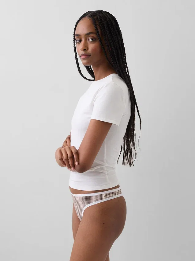 Tanga de algodón elástico orgánico