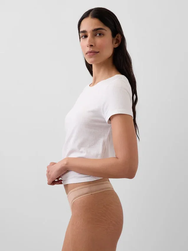 Tanga de algodón elástico orgánico