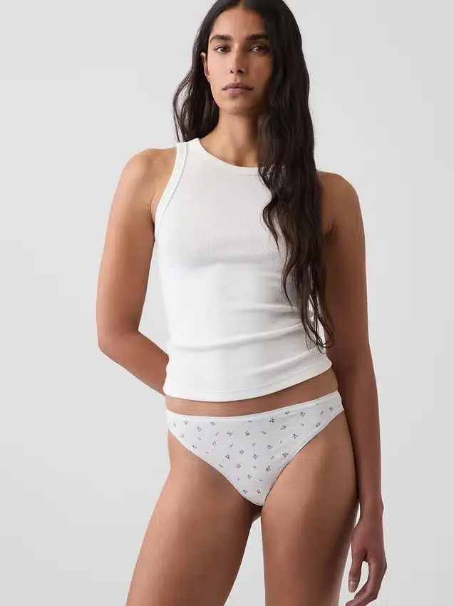 Tanga de algodón orgánico elástico de máxima suavidad