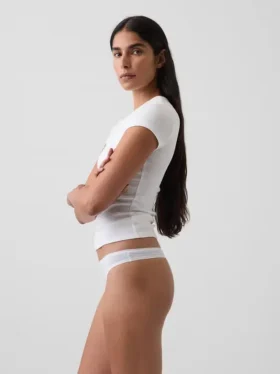 Tanga de algodón orgánico elástico de máxima suavidad