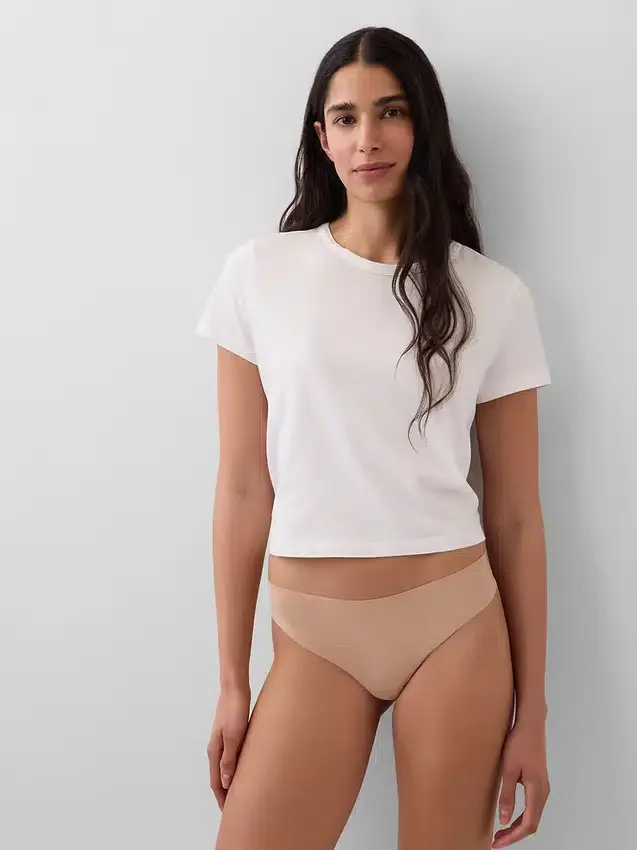 Tanga invisible de algodón elástico orgánico