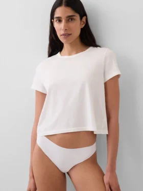 Tanga invisible de algodón elástico orgánico