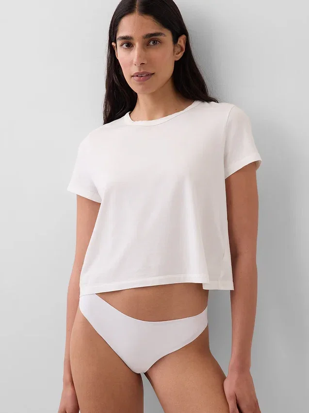 Tanga invisible de algodón elástico orgánico
