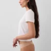 Tanga invisible de algodón elástico orgánico