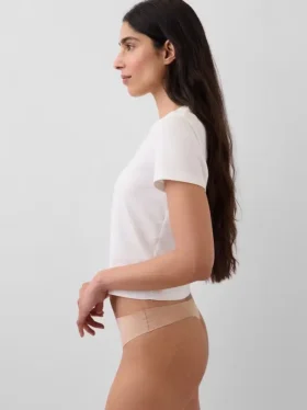 Tanga invisible de algodón elástico orgánico