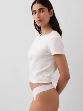 Tanga invisible de algodón elástico orgánico