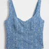 Top bustier corto con ojales