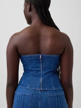 Top corsé vaquero GAP × Hfr de Atelier Ndigo