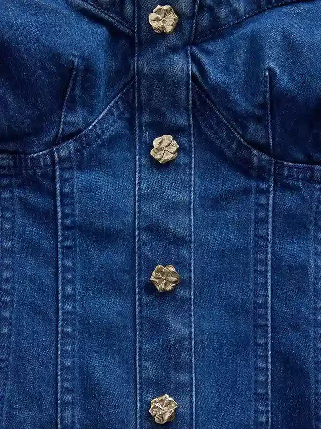 Top corsé vaquero GAP × Hfr de Atelier Ndigo