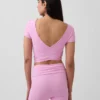 Top corto cruzado reversible GapFit Smooth