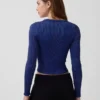 Top corto de canalé sin costuras GapFit