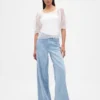 Top de tul transparente bordado