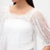 Top de tul transparente bordado