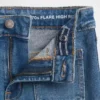 Vaqueros acampanados de talle alto para niños, estilo años 70