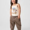Vaqueros «Barrel» con bolsillos en forma de oso y cintura elástica para bebés y niños pequeños