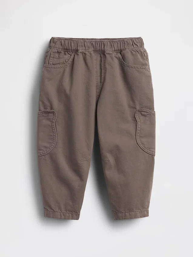 Vaqueros «Barrel» con bolsillos en forma de oso y cintura elástica para bebés y niños pequeños