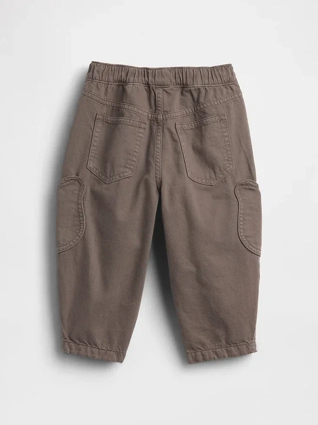 Vaqueros «Barrel» con bolsillos en forma de oso y cintura elástica para bebés y niños pequeños