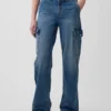 Vaqueros cargo holgados de talle bajo estilo años 90
