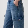 Vaqueros cargo holgados de talle bajo estilo años 90
