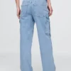 Vaqueros cargo holgados de talle medio estilo años 90